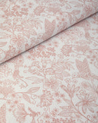 Bird Whisper Printed Double Size Summer Blanket Set 200x220 cm Pink (view 3)