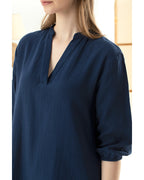 Sapphire Muslin Women Night Gown M Indigo (view 3)