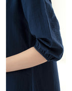 Sapphire Muslin Women Night Gown M Indigo (view 4)