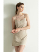 Fairy Viscose Women Night Gown L Beige
