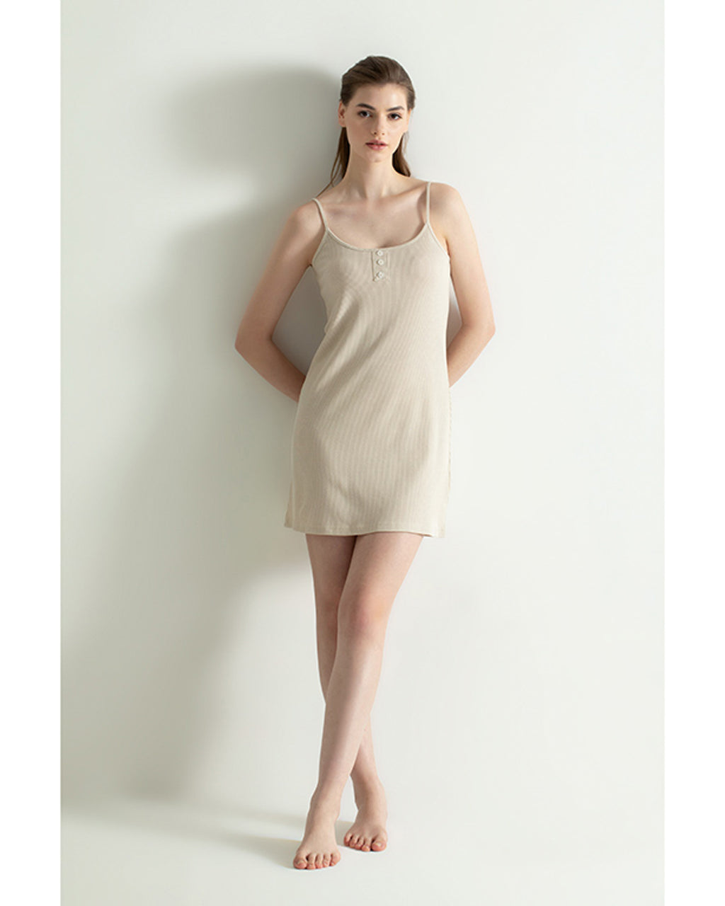 Fairy Viscose Women Night Gown L Beige (view 2)
