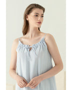 Jane Cotton Women Night Gown Light Blue (view 7)