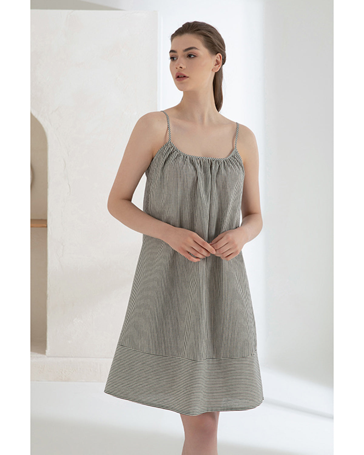 Coastal Cotton Women Night Gown - Indigo - M