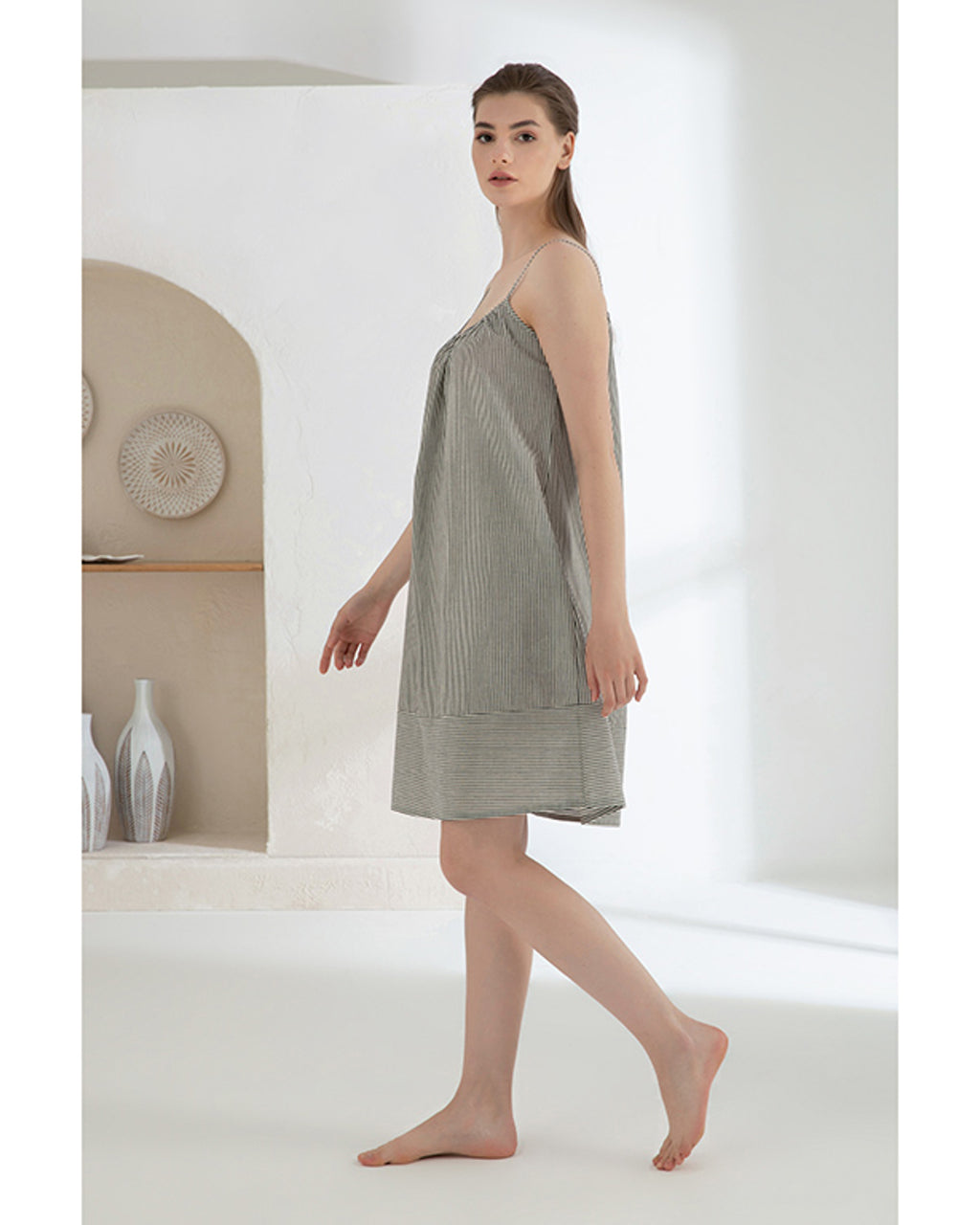 Coastal Cotton Women Night Gown - Indigo - L (view 2)
