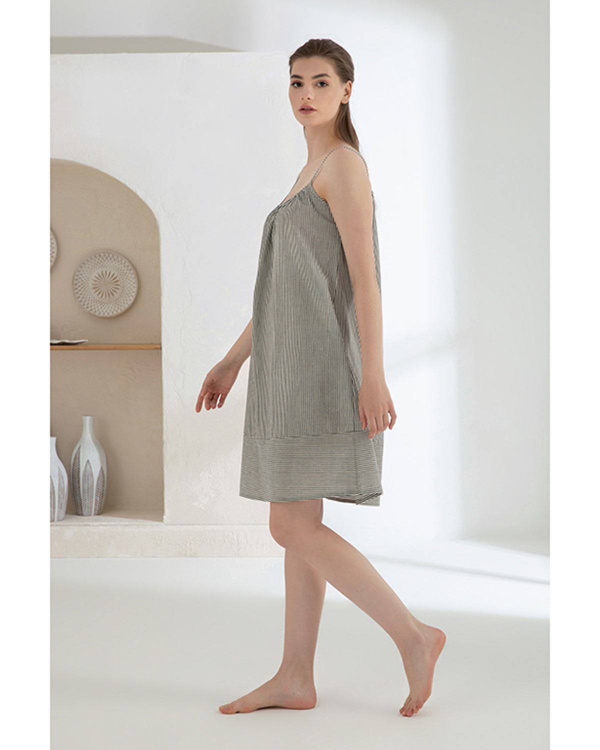 Coastal Cotton Women Night Gown - Indigo - L (view 2)