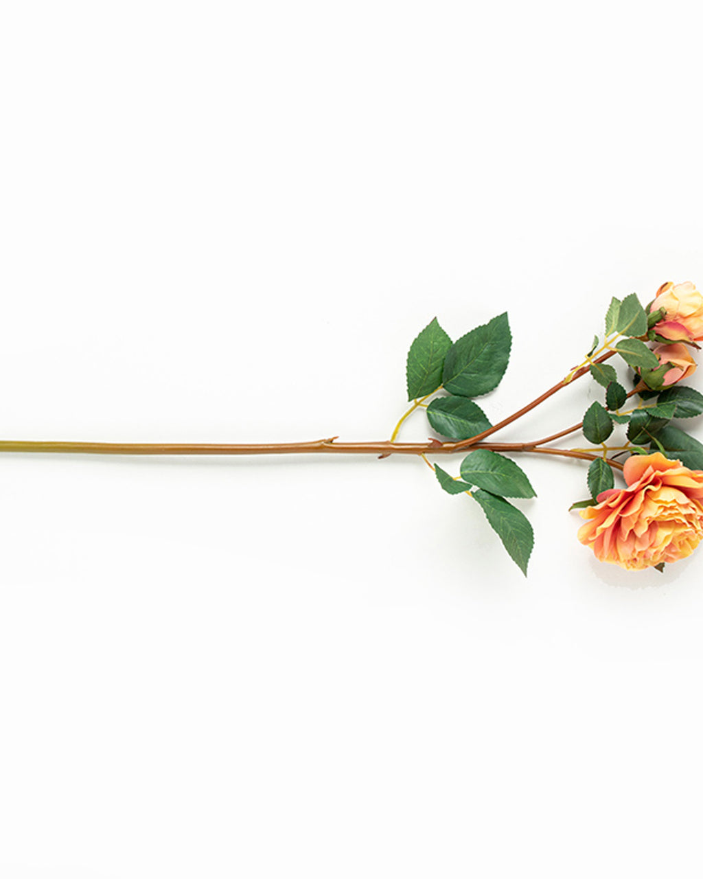Autumn Rose Single Branch Artificial Flower 52 cm - White (view 3)