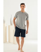 Basic Comfort Combed Cotton Men’s Pajama Set Navy Blue (view 7)