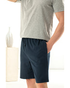 Basic Comfort Combed Cotton Men’s Pajama Set Navy Blue (view 14)