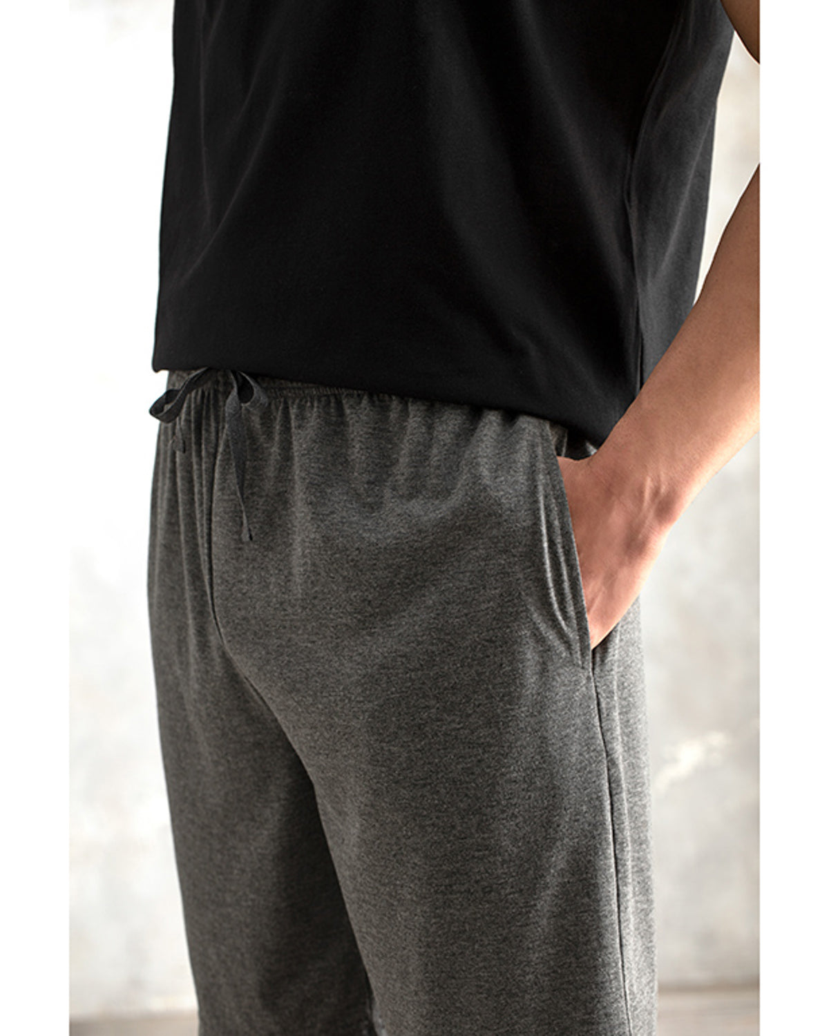 Weekend Mode Combed Cotton Men’s Pajama Set S Anthracite (view 4)