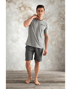 Relax Combed Cotton Men’s Pajama Set S Anthracite (view 2)