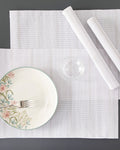 Palasides PVC 4 pcs Table Mat 30x45 cm White