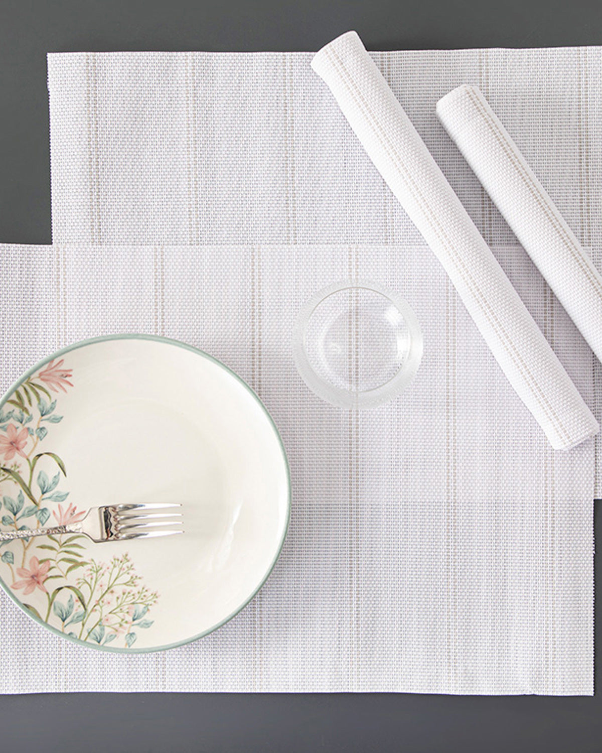 Palasides PVC 4 pcs Table Mat 30x45 cm White