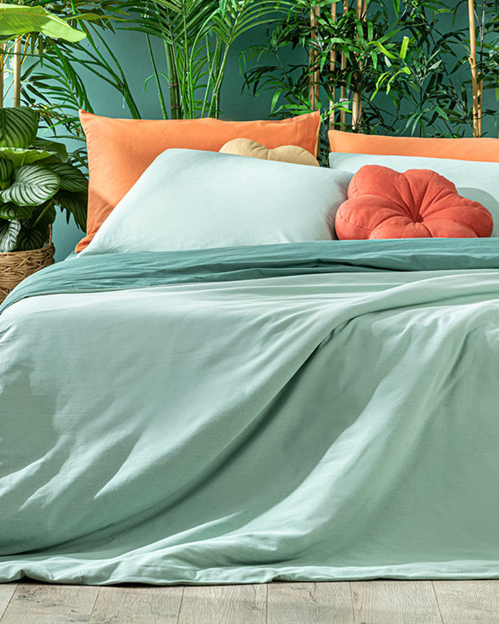 Plain Cotton Double Size Duvet Cover Set 200x220 cm (view 6)