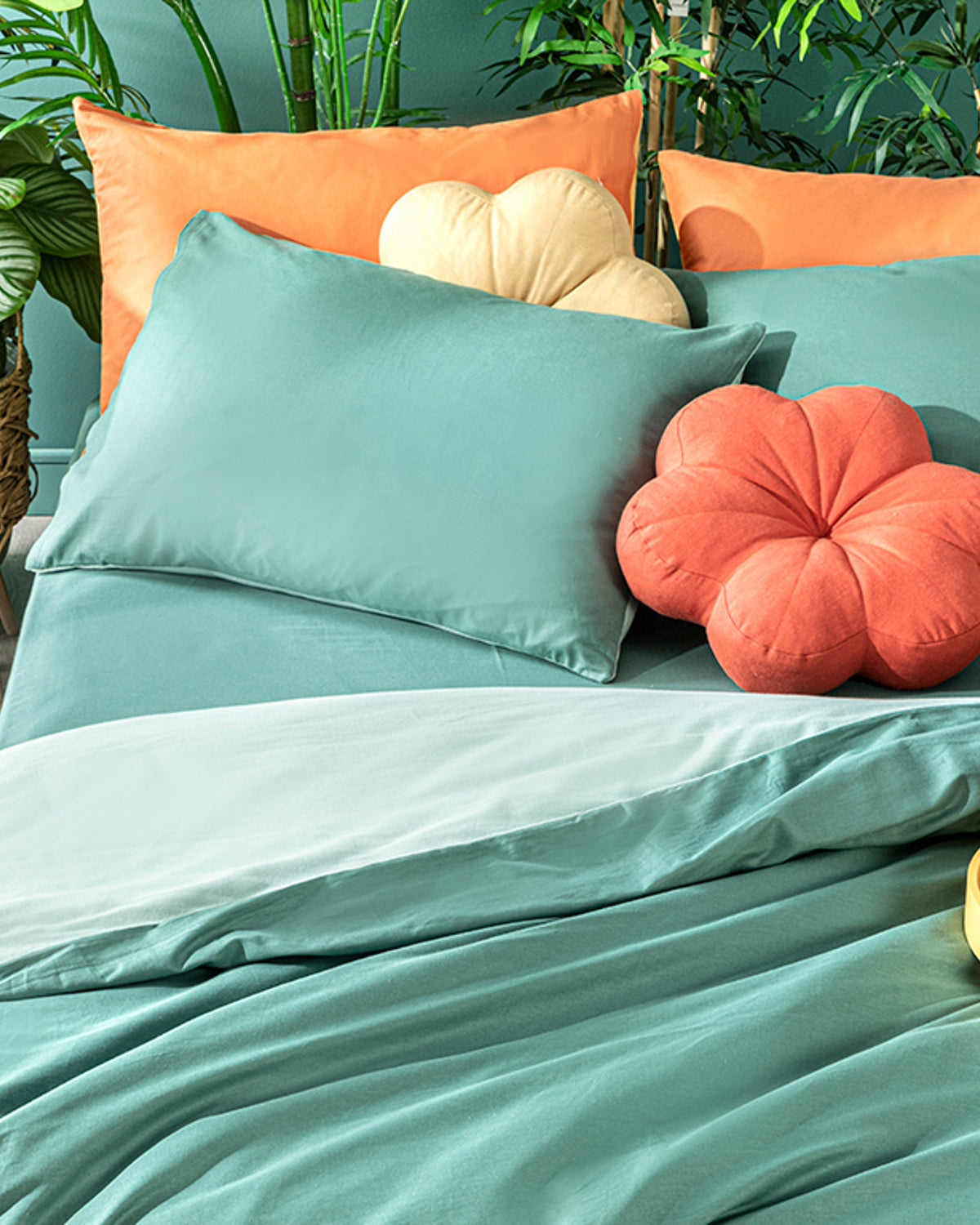 Plain Cotton Double Size Duvet Cover Set 200x220 cm (view 8)
