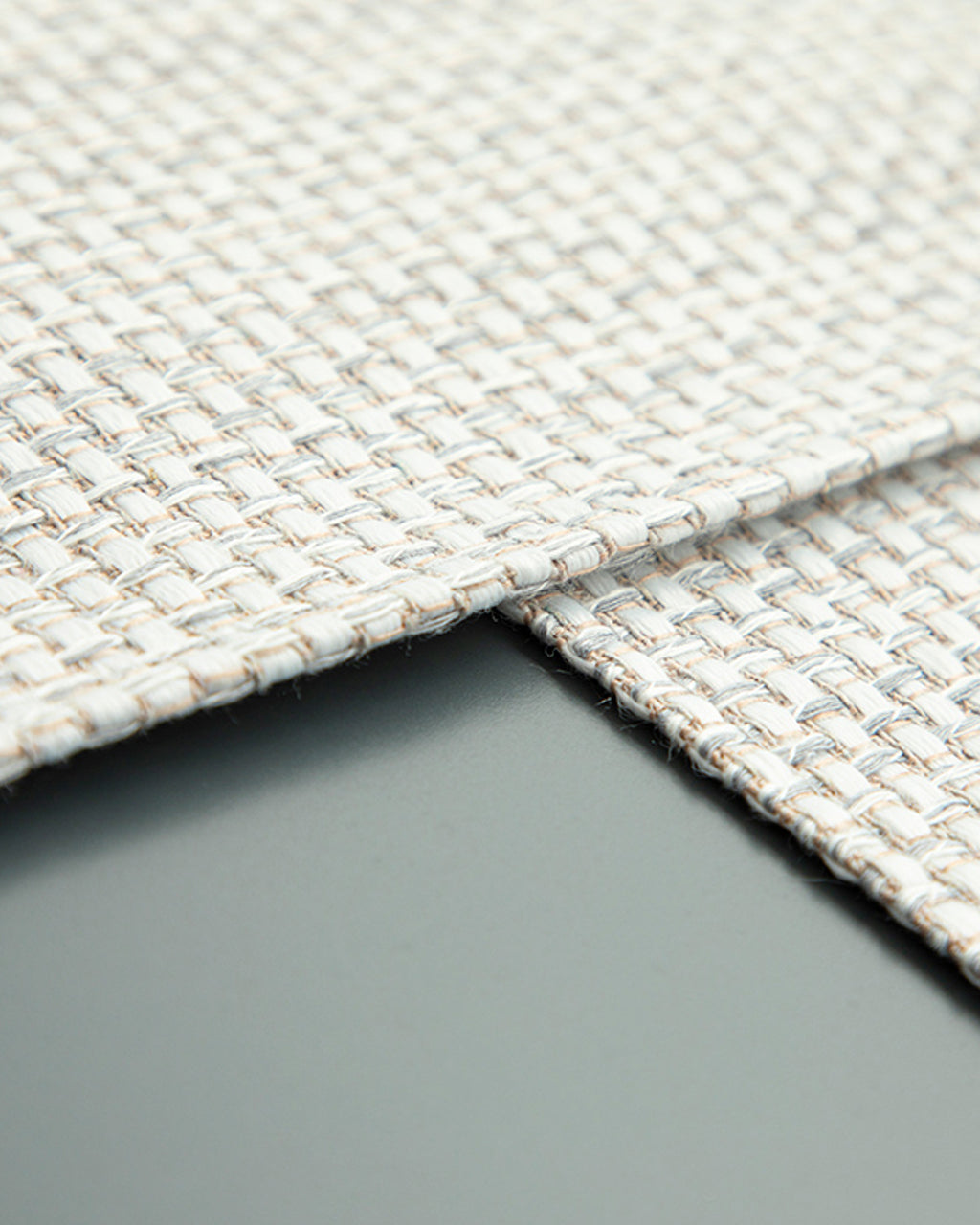 Knit Ground Polyester 2 pcs Table Mat 30x45 cm Navy Blue (view 2)
