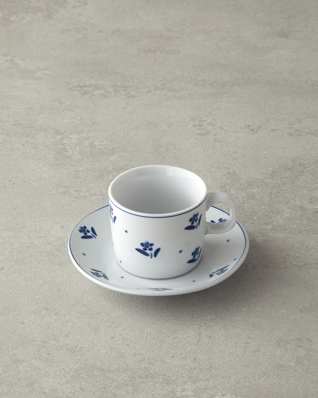 Flower Touch Porcelain 4 Pieces 2 Servings Coffee Cup Set 80 ml Navy Blue (view 2)