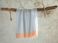 Candy Cotton Striped Bath Wrap 90x150 cm Orange - Blue