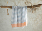 Candy Cotton Striped Bath Wrap 90x150 cm Orange - Blue