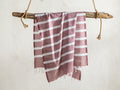 Merisa Cotton Striped Bath Wrap 90x150 cm Maroon