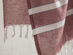 Merisa Cotton Striped Bath Wrap 90x150 cm Maroon (view 2)
