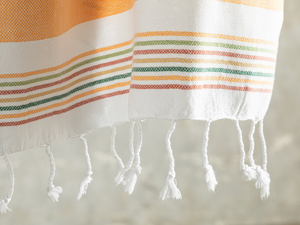 Colorful Cotton Striped Bath Wrap 90x150 cm Colored (view 2)