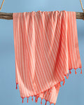 Merlin Cotton Striped Bath Wrap 90x160 cm Orange - Yellow