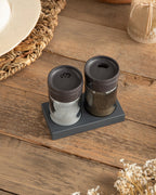 Greta Glass 2 pcs Salt and Pepper Shaker 105 ml - Dark Beige (view 2)