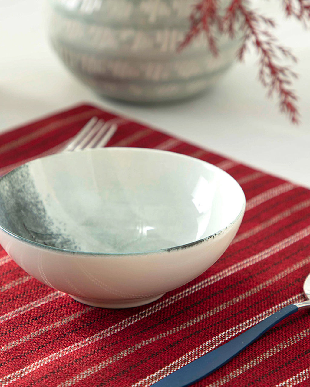 Blue Passion Bone Porcelain Bowl 14 cm Blue - Beige (view 2)