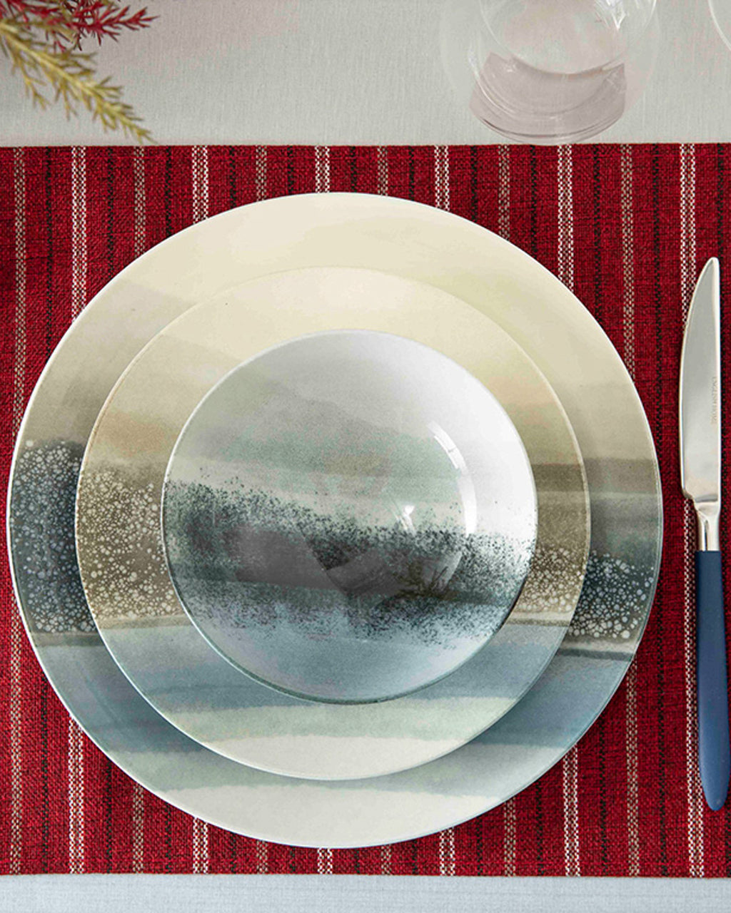 Blue Passion Bone Porcelain Bowl 14 cm Blue - Beige (view 3)