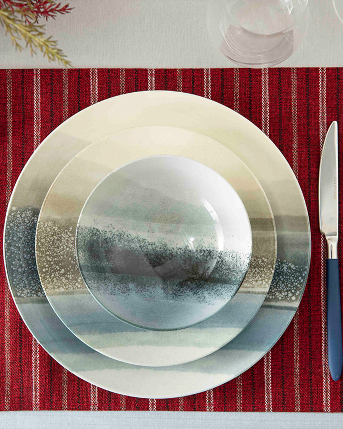 Blue Passion Bone Porcelain Bowl 14 cm Blue - Beige (view 3)