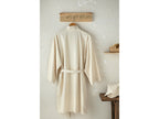 Bohemian Cotton Kimono Bathrobe Beige (view 6)