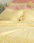 Midsummer Blossom Cotton King Size Duvet Cover Set 240x220 cm Yellow (view 2)