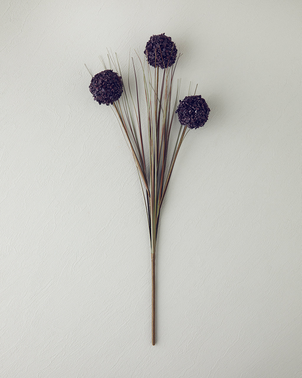 Grass Bush Single Branch Artificial Flower 63 cm Dark Violet