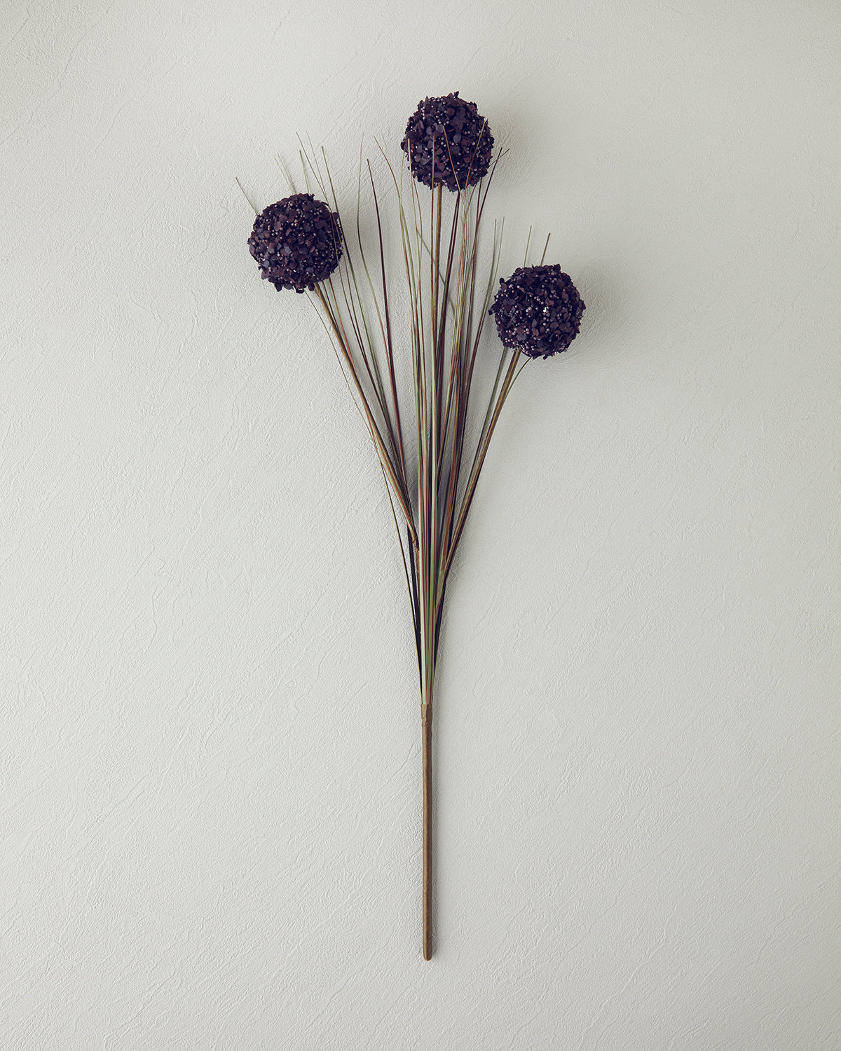 Grass Bush Single Branch Artificial Flower 63 cm Dark Violet
