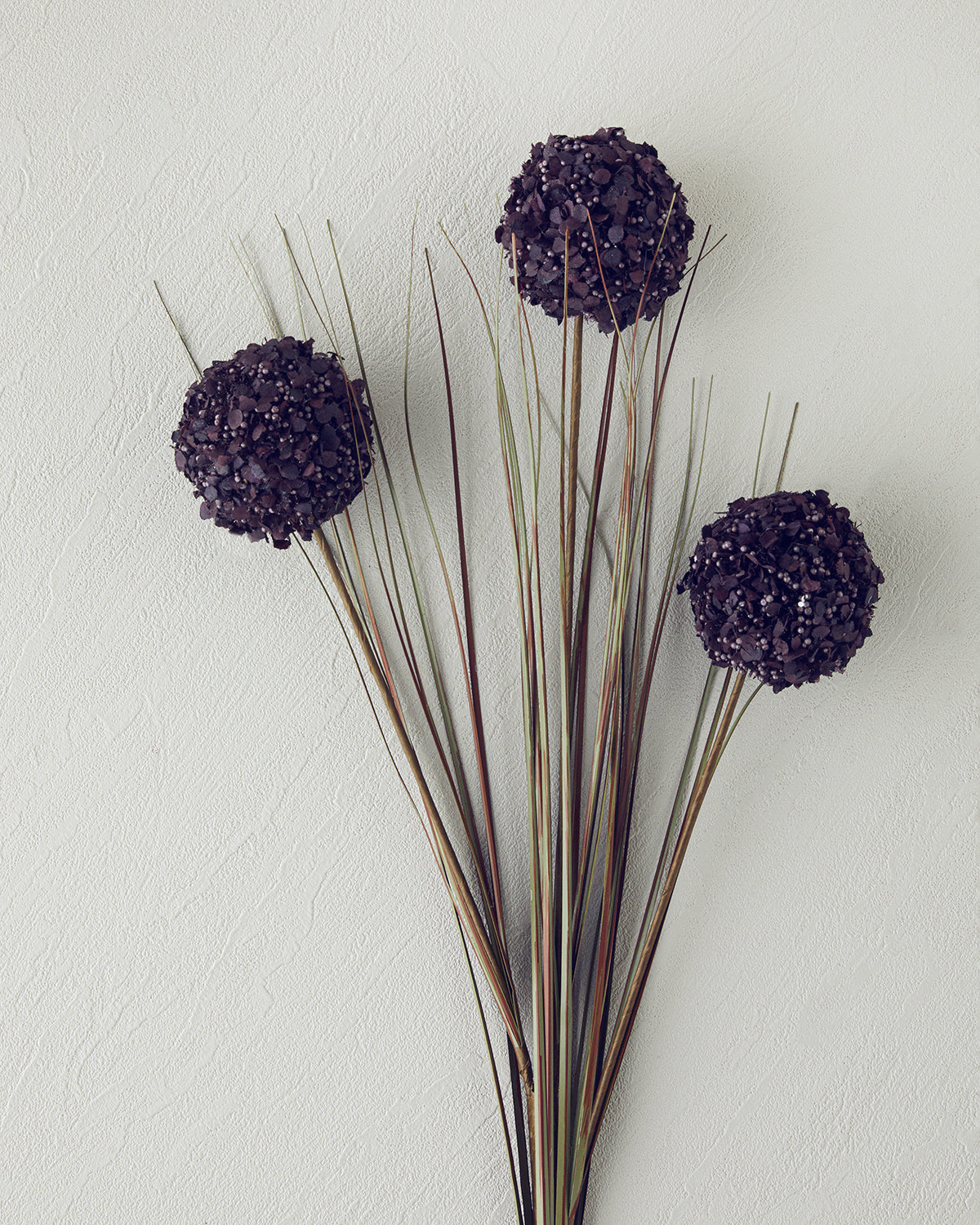 Grass Bush Single Branch Artificial Flower 63 cm Dark Violet (view 2)