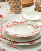 Coral Reef Bone Porcelain Deep Plate 23 cm Gray - Red (view 2)