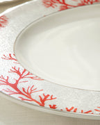 Coral Reef Bone Porcelain Deep Plate 23 cm Gray - Red (view 3)