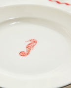 Seahorse Bone Porcelain Cake Plate 17 cm White - Red (view 3)