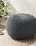 Knit Splay Pouf 37x50 cm Anthracite