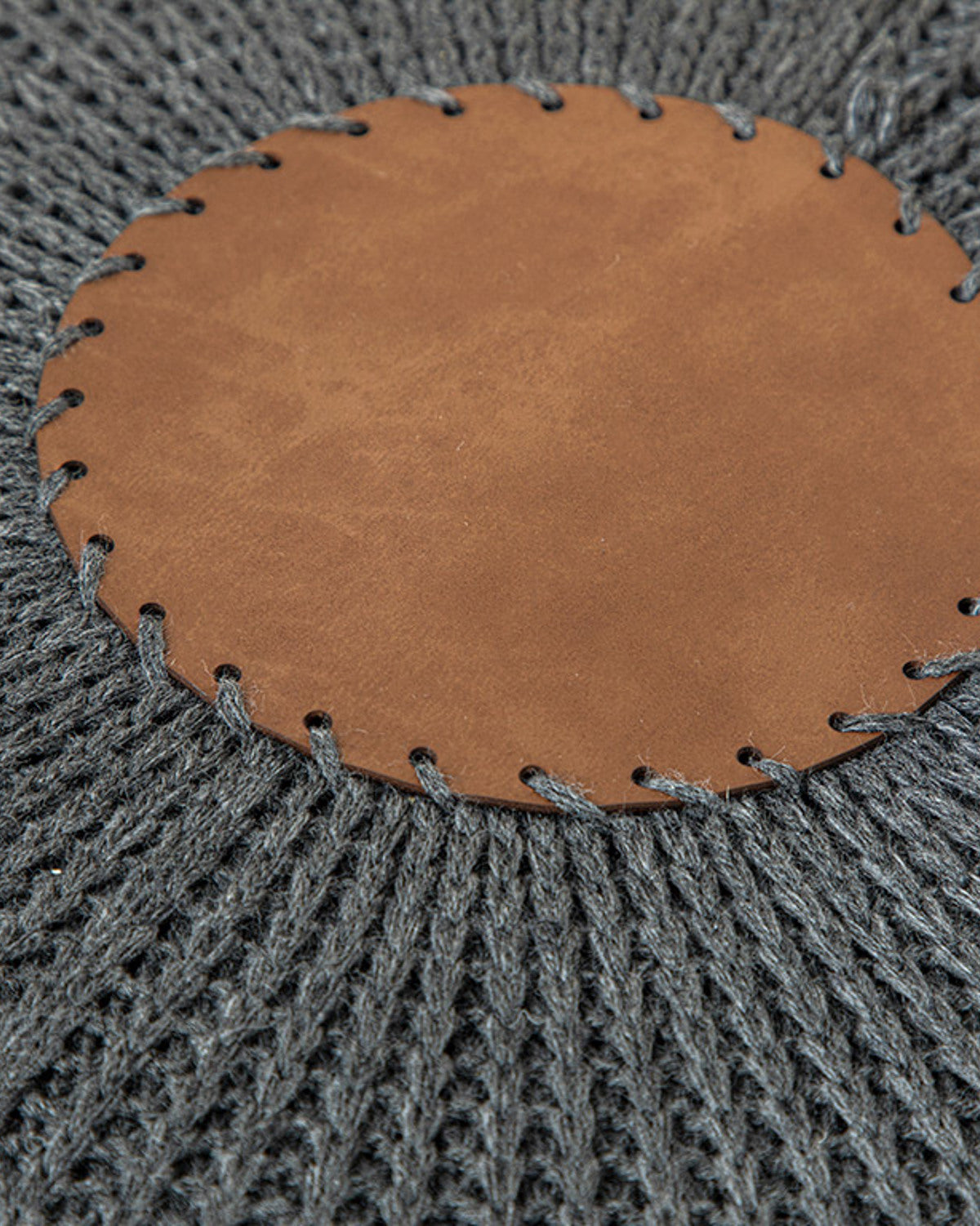 Knit Splay Pouf 37x50 cm Anthracite (view 2)