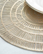 Glazzy PVC 2 pcs Table Mat 38 cm - Silver (view 2)