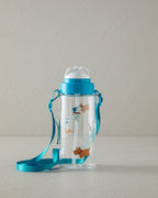 Cute Dogs Tritan Strapped Kids Water Bottle 500 ml Turquoise