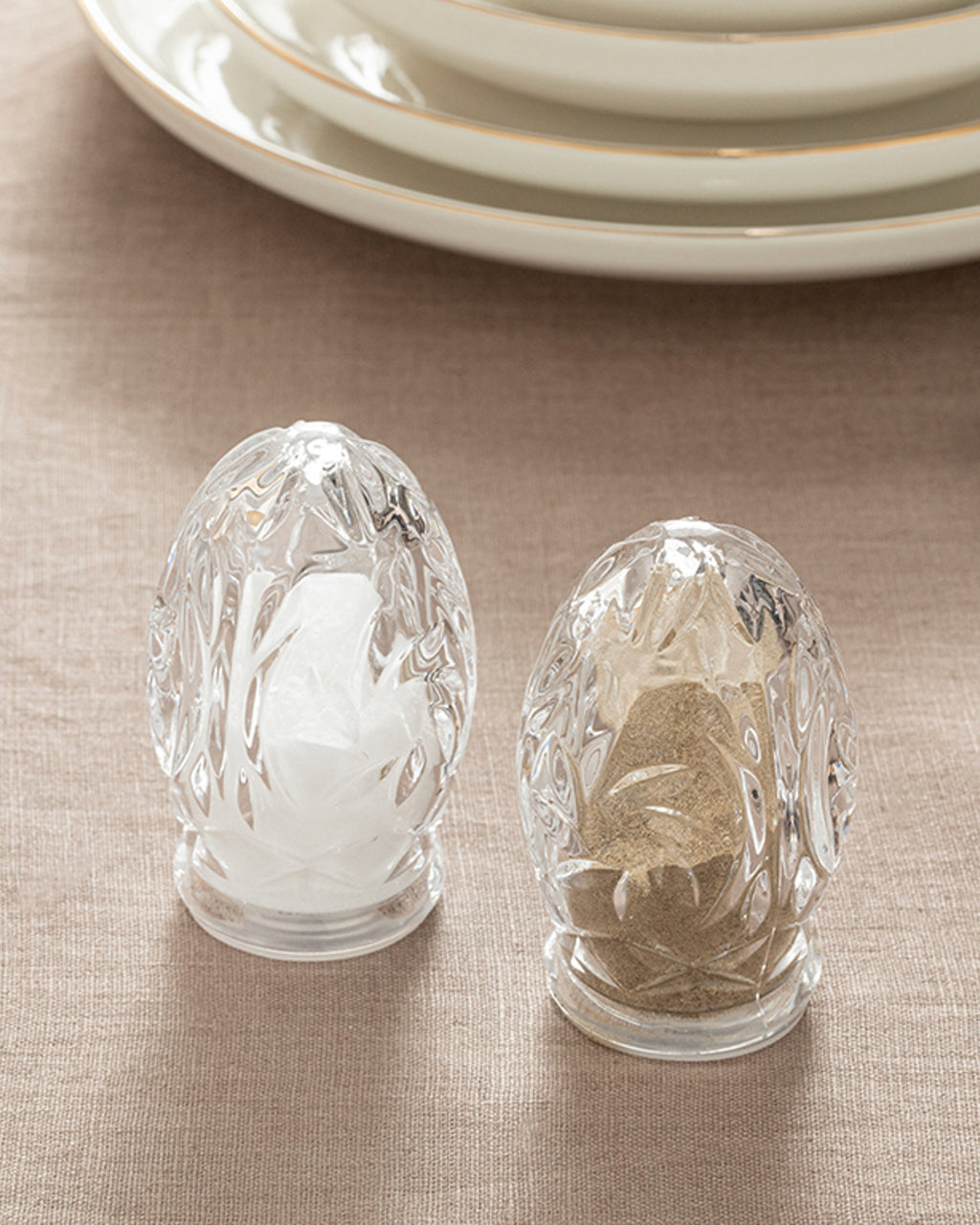 Peggy Glass 2 pcs Salt and Pepper Shaker 5.5x8.5 cm Transparent