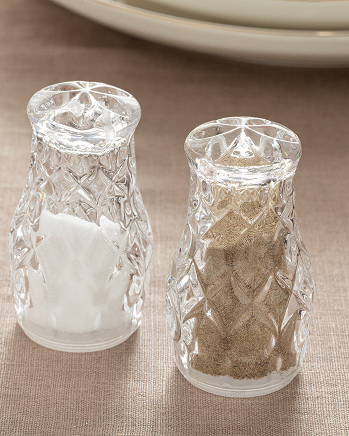 Agate Glass 2 pcs Salt and Pepper Shaker 4.7x8.2 cm Transparent (view 2)
