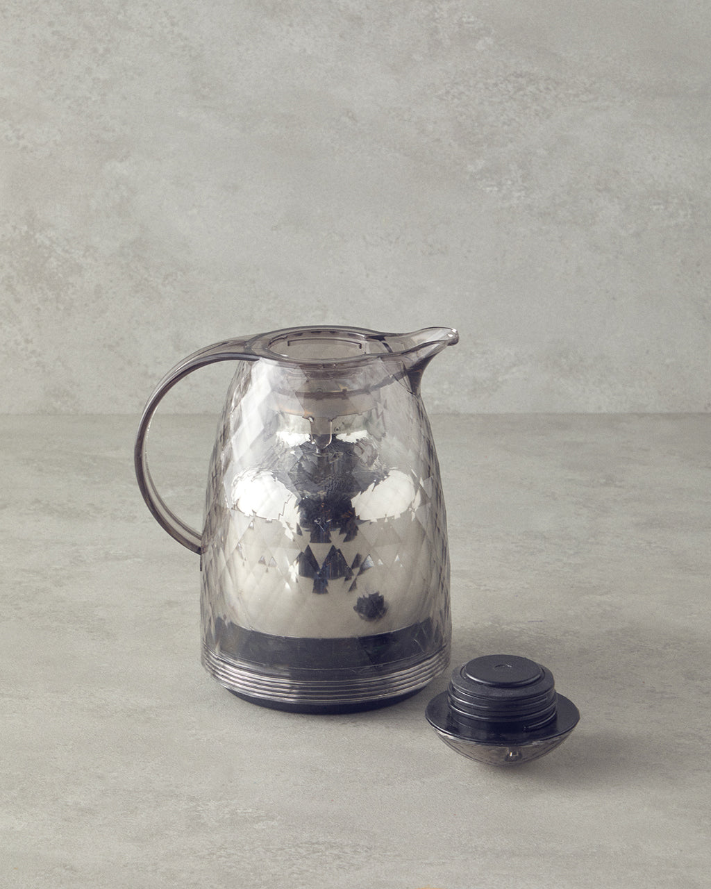 Spring Acrylic Glass Interior Flask 1000 ml Anthracite