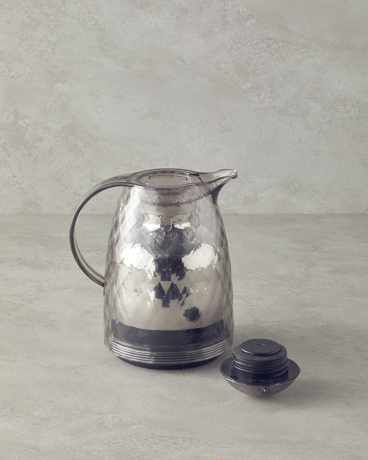 Spring Acrylic Glass Interior Flask 1000 ml Anthracite