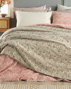 Pure Poppy Easy Iron Single Size Duvet Cover Set 160x220 cm Beige (view 4)
