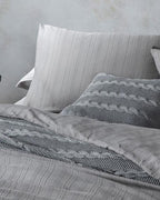 Aurora Silky Touch Double Size Duvet Cover Set 200x220 cm - Gray
