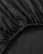 Plain Cotton Double Size Duvet Cover Set 200x220 cm Black (view 5)
