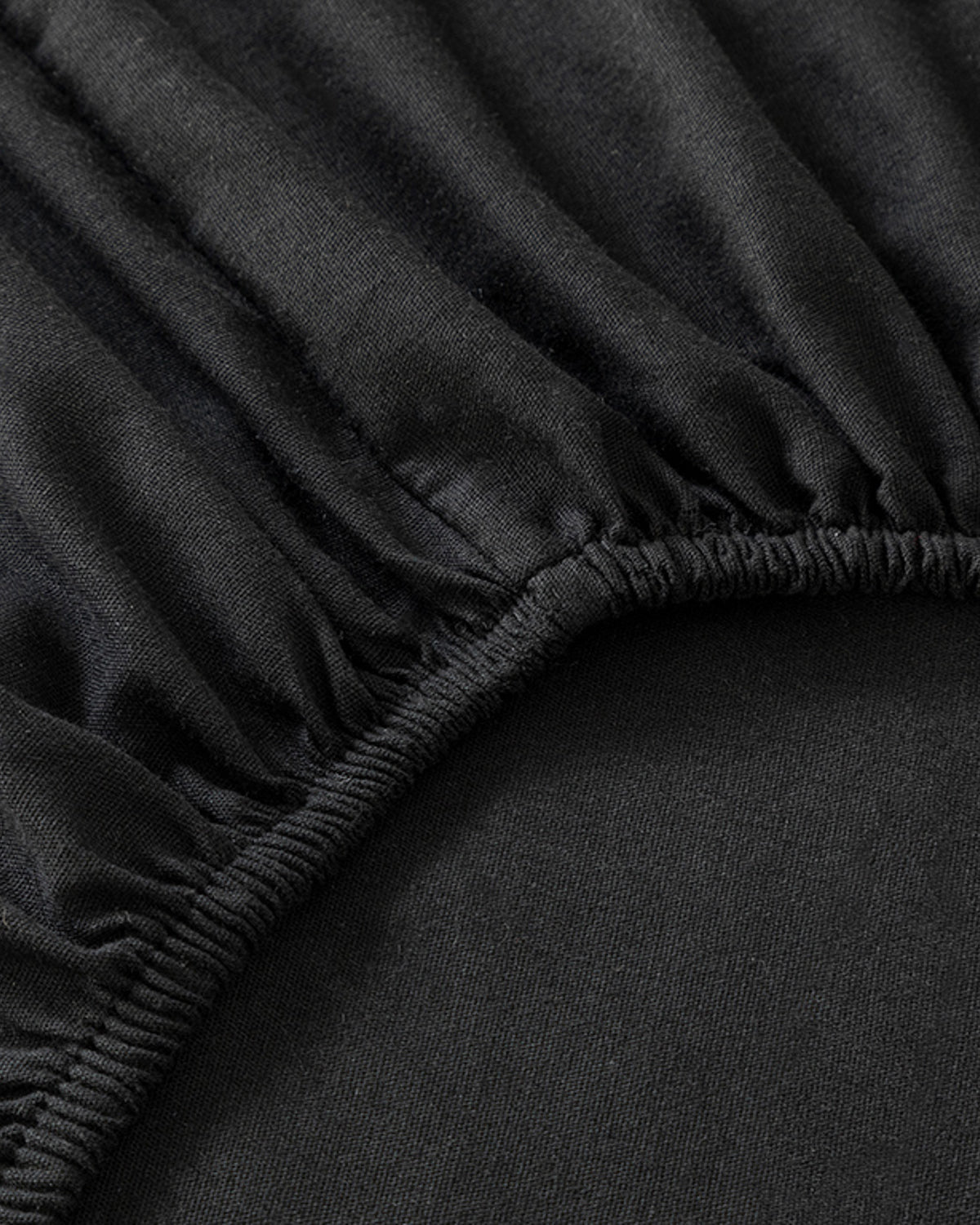 Plain Cotton Double Size Duvet Cover Set 200x220 cm Black (view 5)
